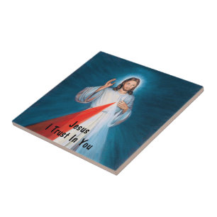 Carreau Jésus Bénédiction Divine Miséricorde Je fais confi