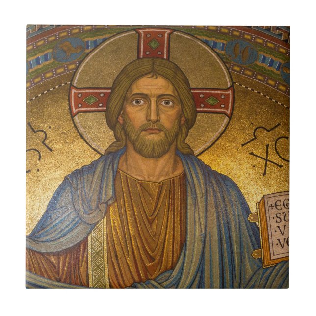 Carreau Jésus Christ - Belle oeuvre chrétienne (Devant)