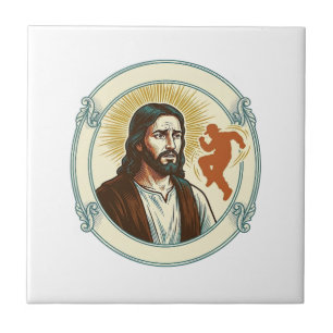 Carreau Jésus confus tendance virale de danse silhouette v