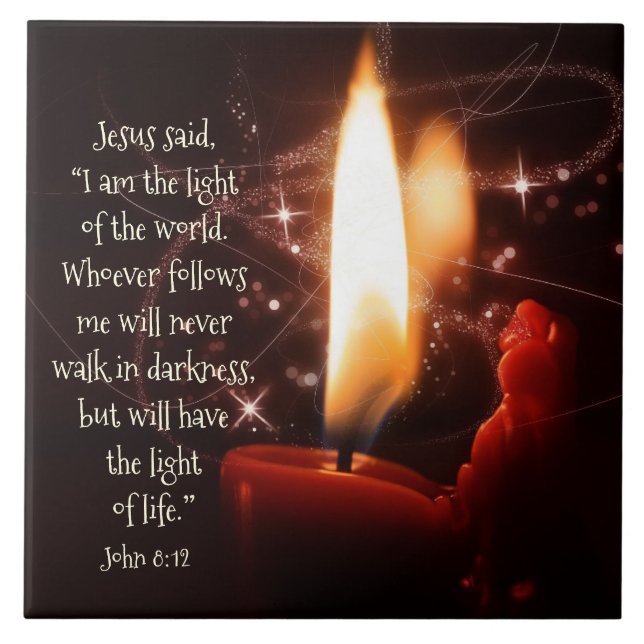 Carreau Jésus Lumière du monde Psaume 8, Bible, Noël (Devant)