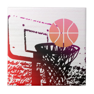 Carreau Jeu de car de filet de basket-ball de boule de