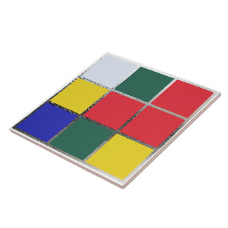 Carreau Jeu de cube de puzzle Couleurs primaires Coloré Ro