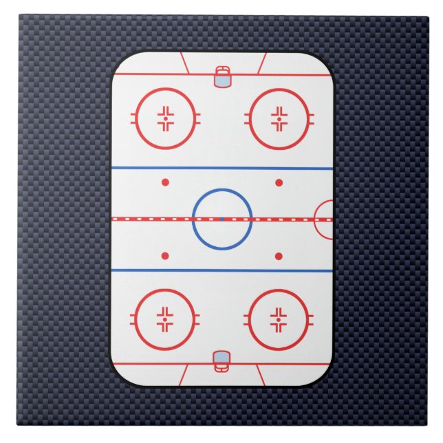 Carreau Jeu de hockey Compagnon de fibre de carbone style (Devant)