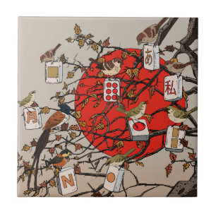 Carreau Jeu de Mahjong Birds