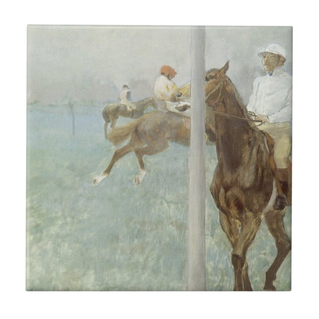 Carreau Jockeys Before the Race par Edgar Degas (Devant)