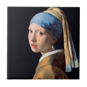 Carreau JOHANNES VERMEER - Fille avec une boucle d'oreille