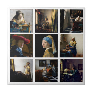 Carreau Johannes Vermeer - Grille des chefs-d'oeuvre