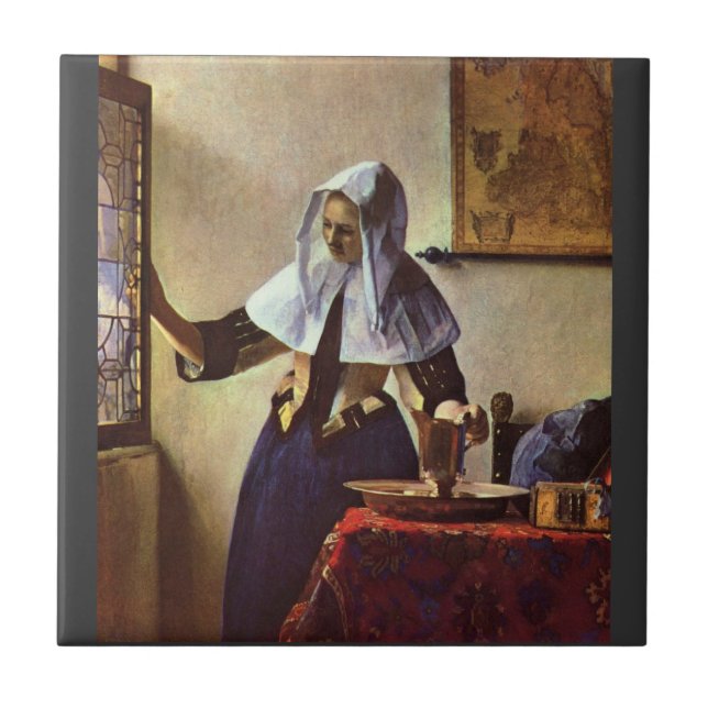 Carreau Johannes Vermeer - jeune femme avec une cruche (Devant)