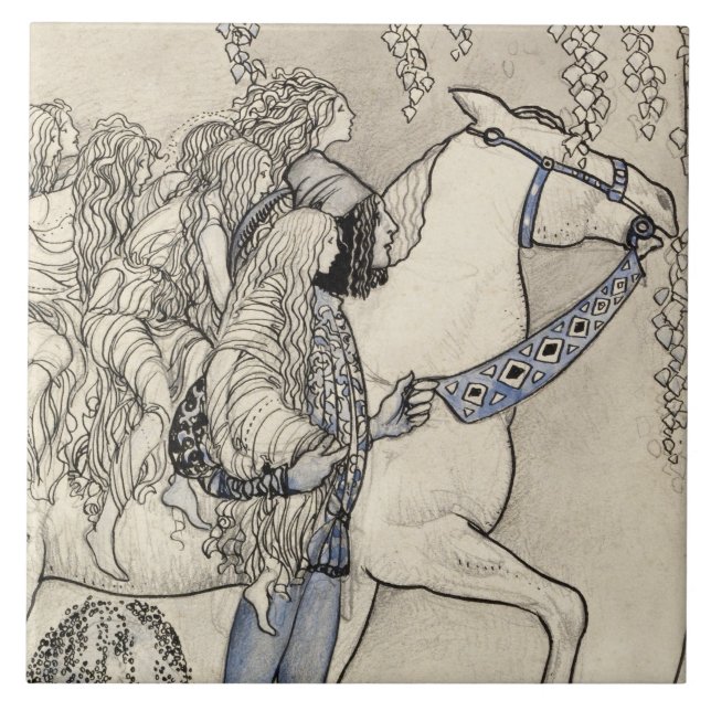 Carreau John Bauer - le cheval qu'il a mené au peu (Devant)