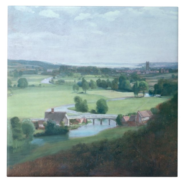 Carreau John Constable | la vallée du Stour avec Dedh (Devant)