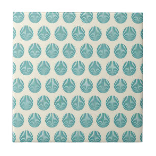 Carreau Joli Aqua Turquoise Blue Shell Beach Motif Cadeaux