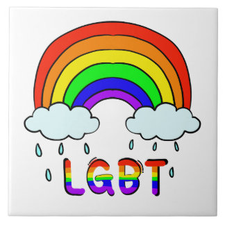 Carreau Joli arc-en-ciel mignon doodle LGBTQ