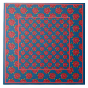 Carreau Joli, grand carrelage en céramique : Roses rouges 