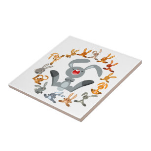 Carreau Joli lapin en caricature Mandala