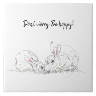Carreau Joli lapin lapin dessin ne vous inquiétez pas être