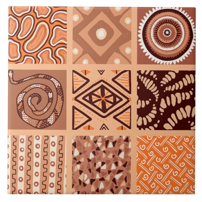 Carreau Joli motif de style africain (Devant)
