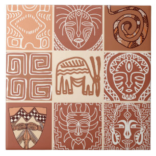Carreau Joli motif de style africain