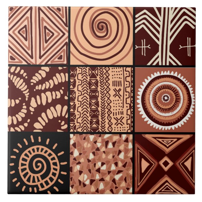 Carreau Joli motif de style africain (Devant)