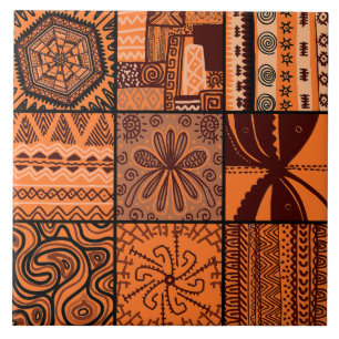 Carreau Joli motif de style africain