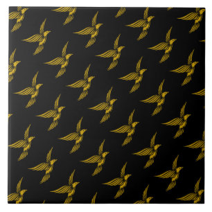 Carreau Joli noir vintage d'aigle motif