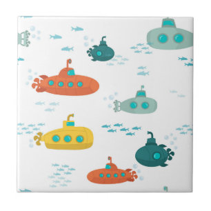 Carreau Joli Sous-Marin Thème Poisson Profonde Mer Enfants