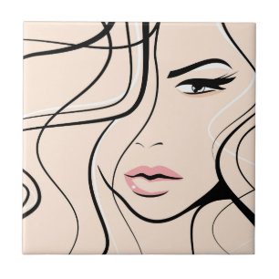 Carreau Joli visage féminin