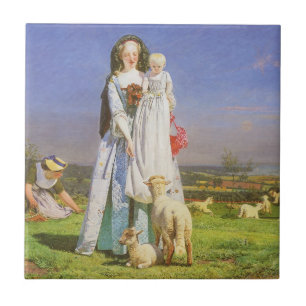 Carreau Jolie Baa Lambs par Ford Madox Brown