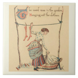 Carreau Jolie dame vintage
