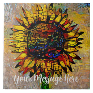 Carreau Jolie peinture Abstraite de tournesol