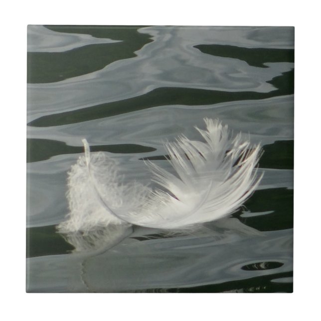 Carreau Jolie plume blanche (Devant)