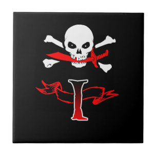 Carreau Jolly roger I Monogramme initial