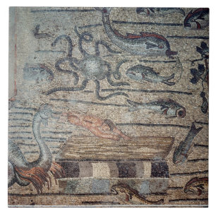 Carreau Jonas craché par la baleine, détail d'un d