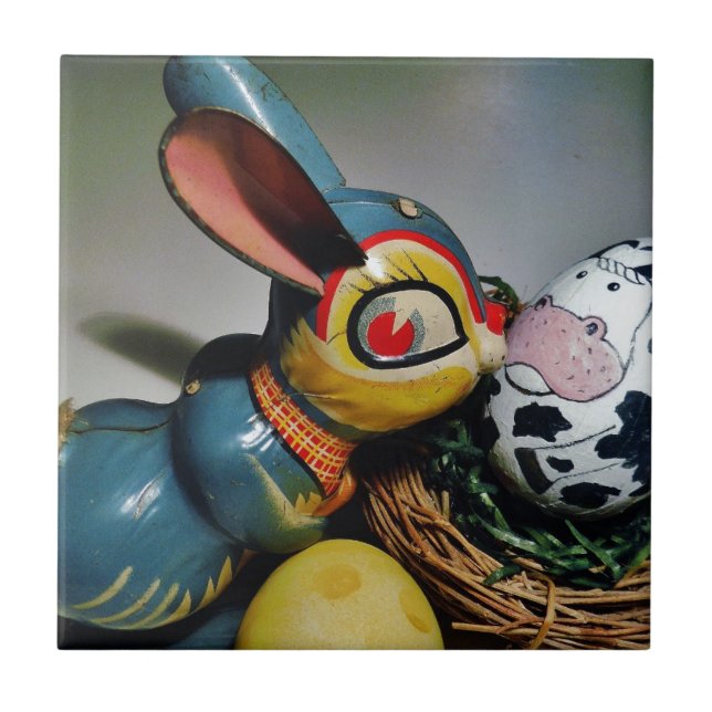 Carreau Jouet lapin et oeuf de vache (Devant)