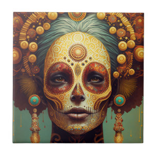 Carreau Jour De La Femme Morte Du Crâne De Sucre