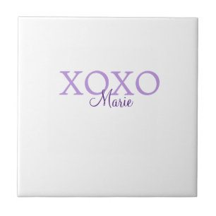 Carreau Jour de la Saint Valentin Xoxo ajouter nom pastel