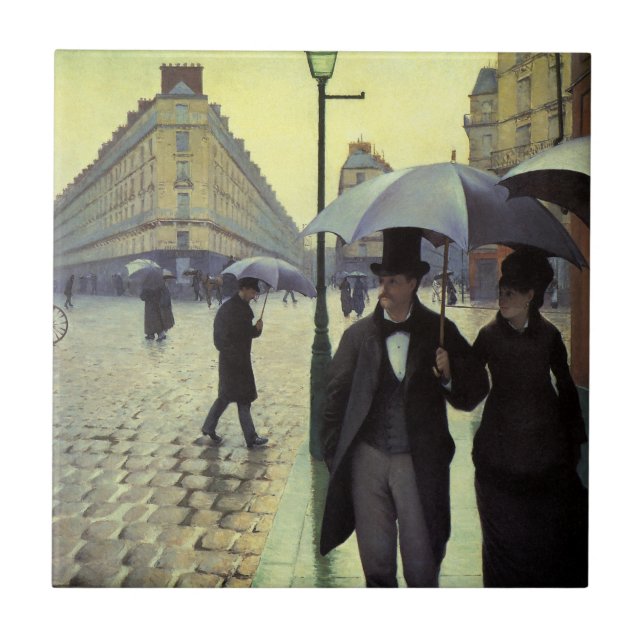 Carreau Journée de la Pluie de Paris par Gustave Caillebot (Devant)