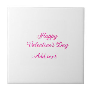 Carreau Joyeuse Saint-Valentin texte rose nom message