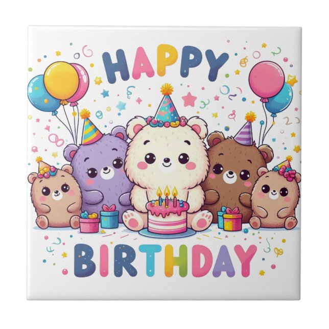 Carreau Joyeux anniversaire (Devant)