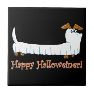 Carreau Joyeux Halloween Dachshund