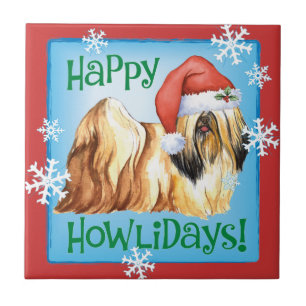 Carreau Joyeux Howlidays Lhasa Apso