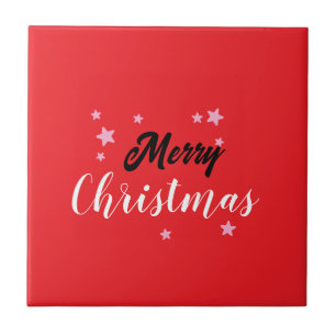 Carreau Joyeux Noël classique unique minimaliste simple