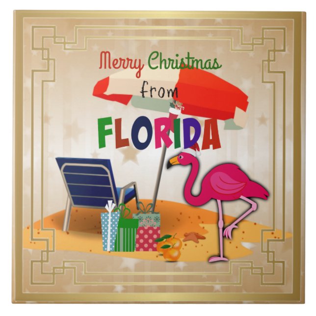 Carreau Joyeux Noël de Floride (Devant)