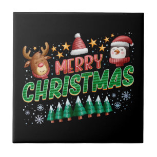 Carreau joyeux Noël lettrage design