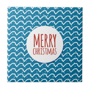 Carreau Joyeux Noël Motif sans couture Texture bleue