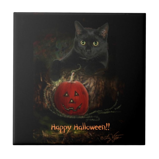 Carreau Joyeux Tile d'Halloween (Devant)