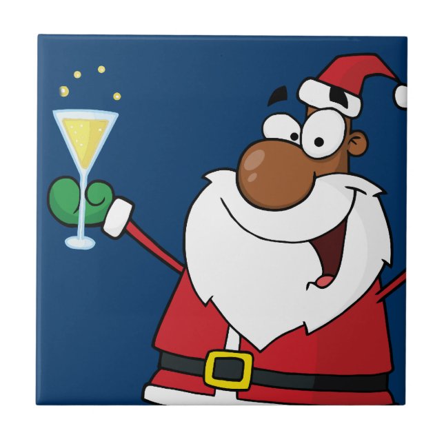 Carreau Joyeux toast de Black Père Noël (Devant)