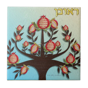 Carreau Judaïque 12 tribus Israël Ruben