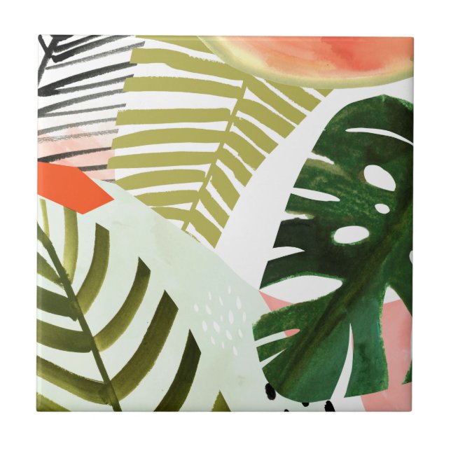 Carreau Jungle battre la végétation tropicale (Devant)