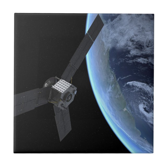 Carreau Juno Spacecraft Pendant Son Vol Sur Terre (Devant)