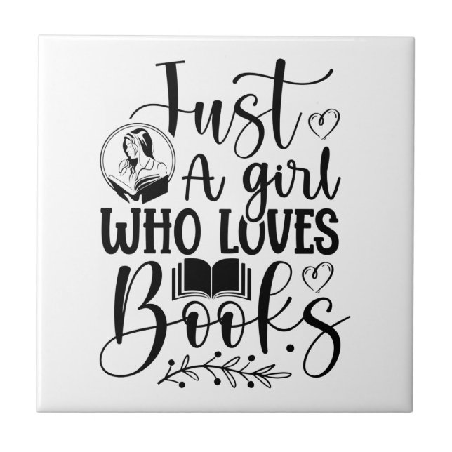 Carreau Juste une fille qui aime les livres (Devant)